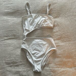 Shade & Shore ribbed cut out one piece swim suit
